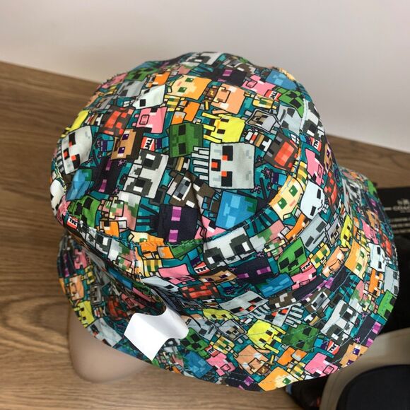Minecraft Bucket Hat Lime Green Youth Size One Size 2024 Mojang AB Microsoft - Picture 11 of 11